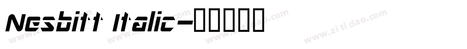 Nesbitt Italic字体转换